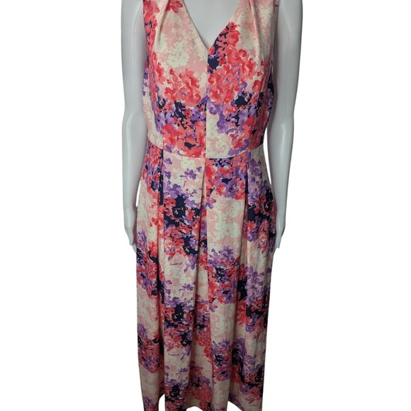 Tahari Halter Maxi Dress Womens Sz 10 Pleating Flowy Glam Event Wedding Feminine - Picture 5 of 13